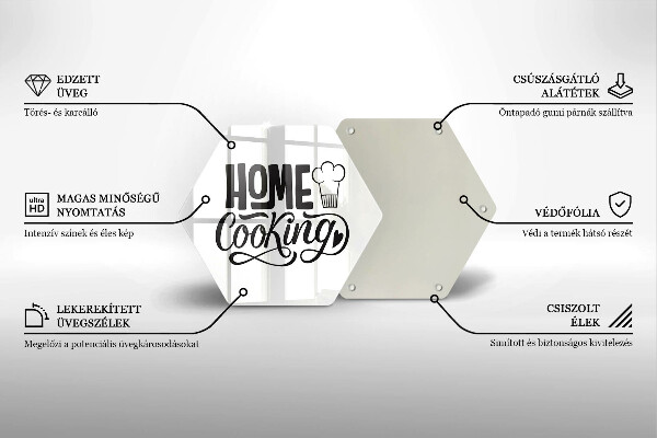 Chopping board Home Cooking inscription