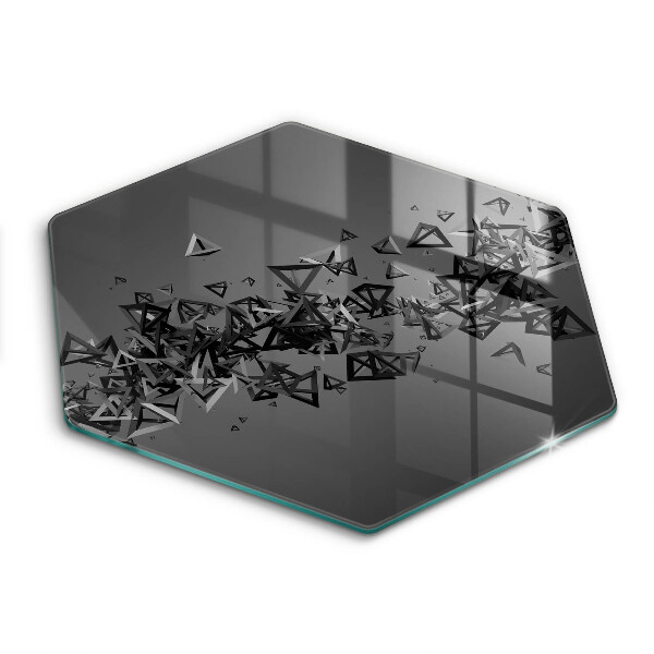 Chopping board glass Abstraction 3D shapes