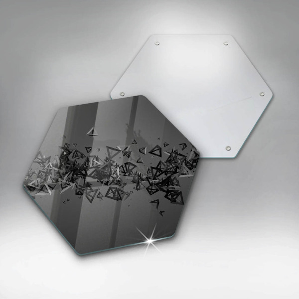 Chopping board glass Abstraction 3D shapes