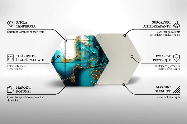 Chopping board Turquoise abstraction