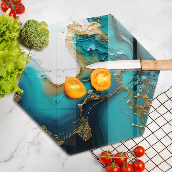 Chopping board Turquoise abstraction