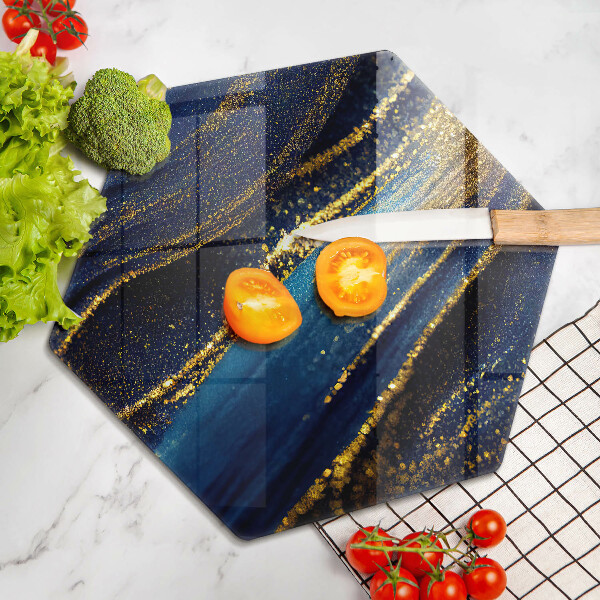 Chopping board Navy blue abstraction