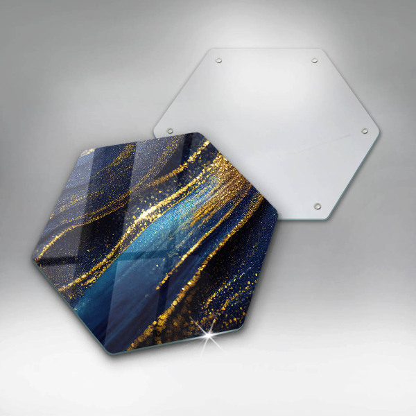 Chopping board Navy blue abstraction