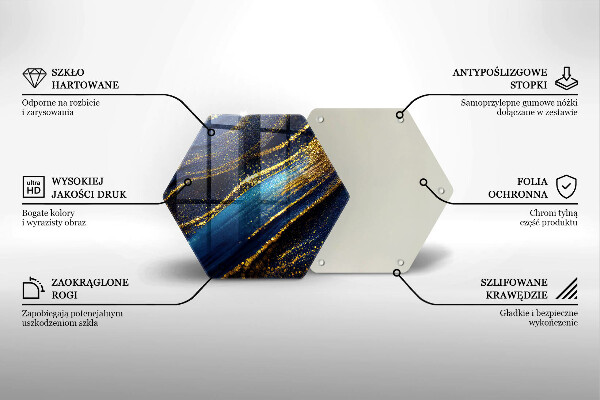 Chopping board Navy blue abstraction