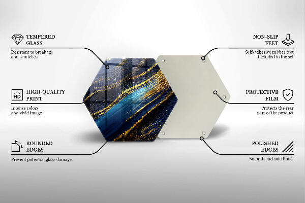 Chopping board Navy blue abstraction