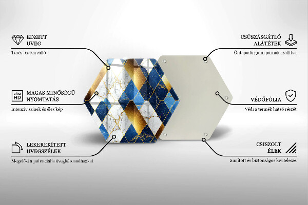 Chopping board Golden Rombs Marble