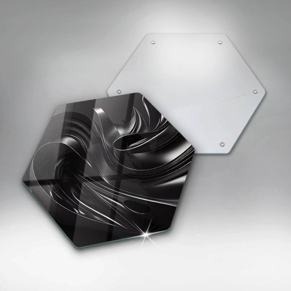 Chopping board Black mass abstraction