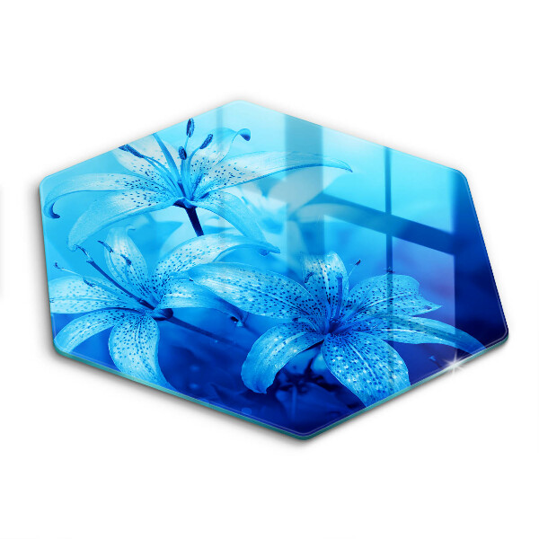 Chopping board Blue flowers