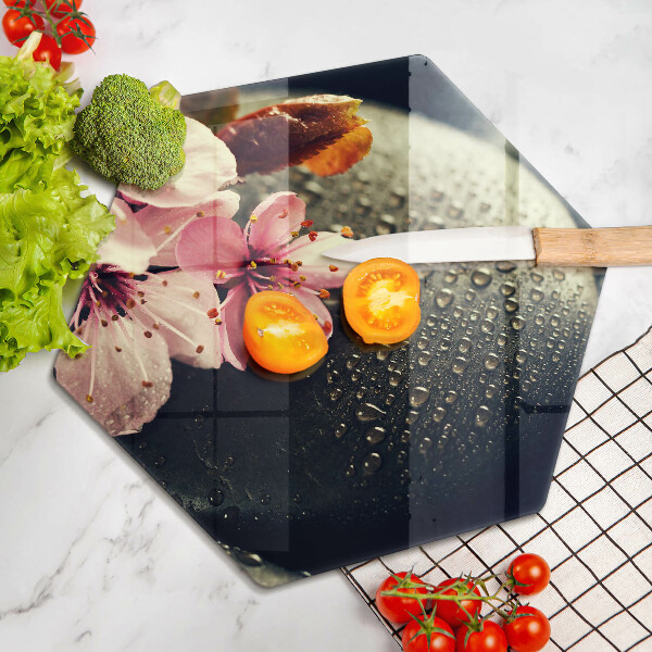 Chopping board Flowers stones zen