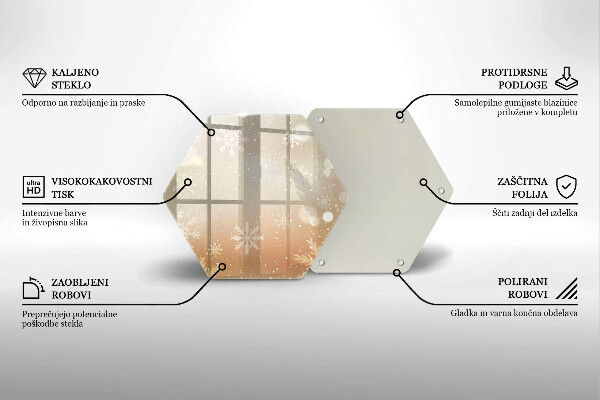 Chopping board Snowflakes
