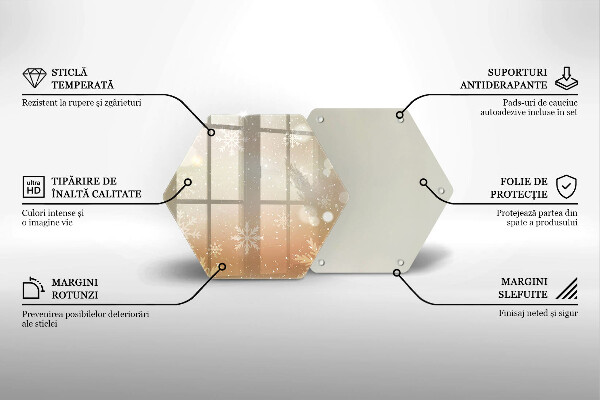 Chopping board Snowflakes