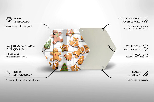 Chopping board Christmas gingerbread