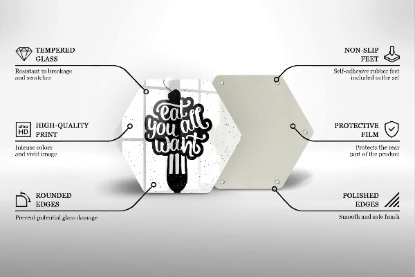 Chopping board The inscription Eat You All Want