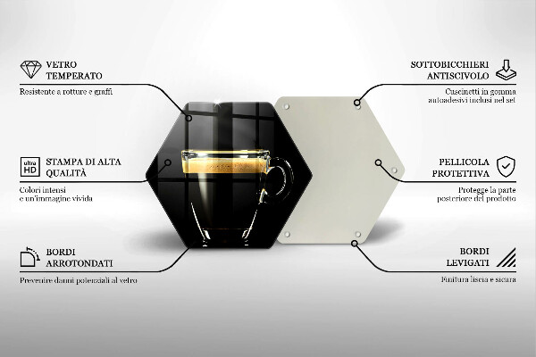 Chopping board A glass of black coffee