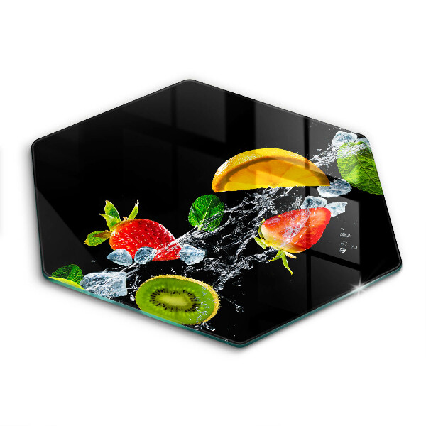 Chopping board Fruits in water