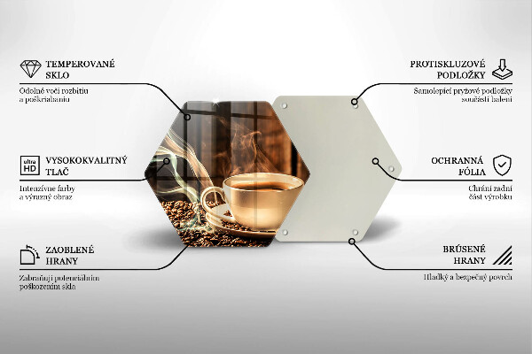 Chopping board Cup and coffee beans