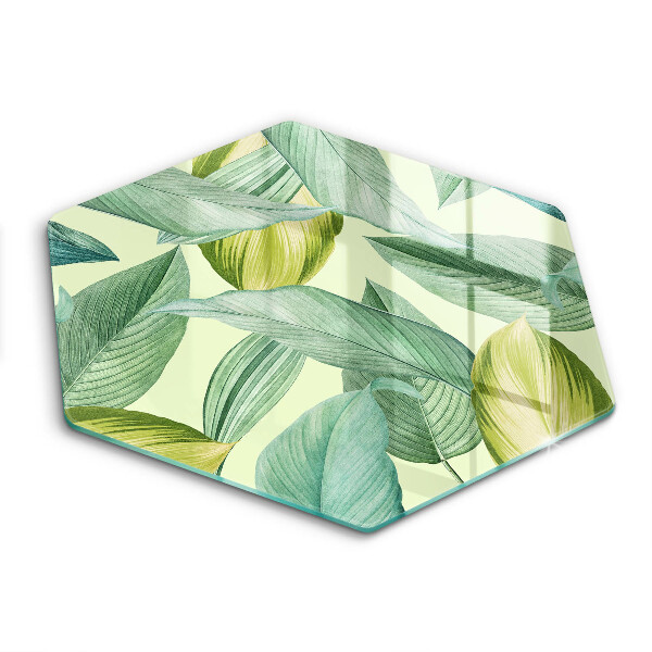 Chopping board Green tropical leaves