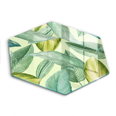 Chopping board Green tropical leaves