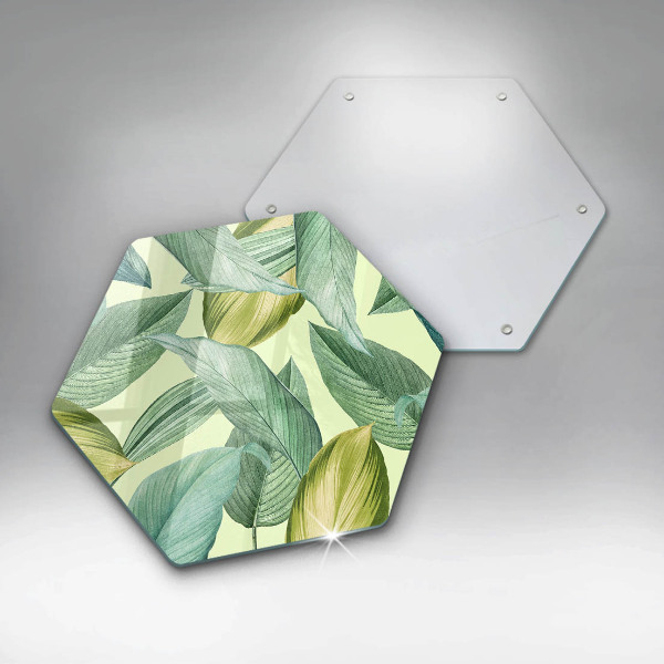 Chopping board Green tropical leaves