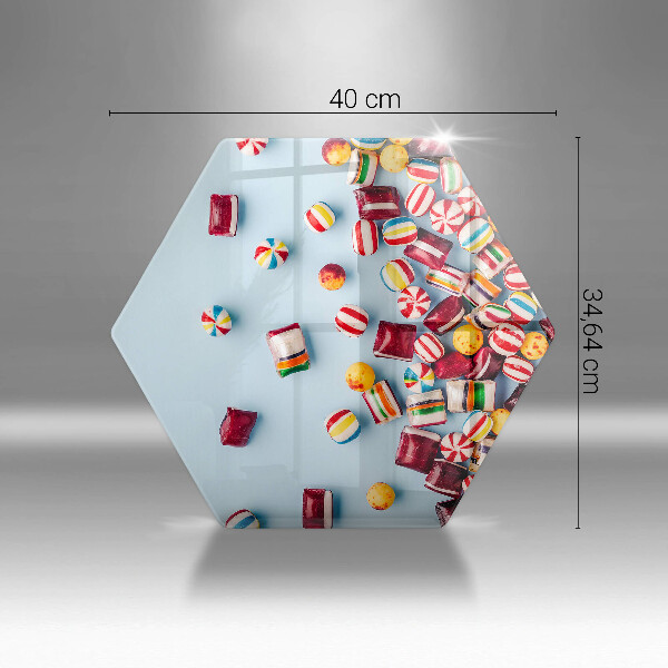 Chopping board Colorful candies