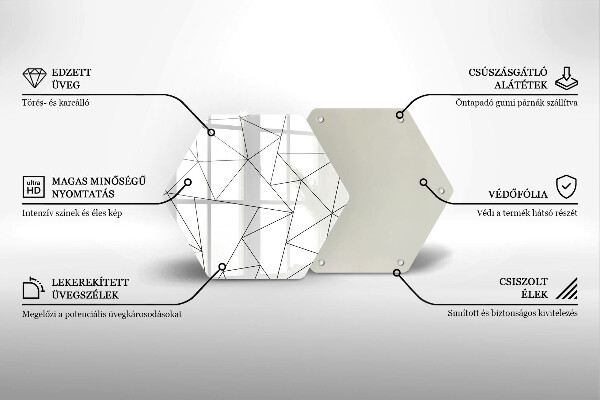 Chopping board White triangles