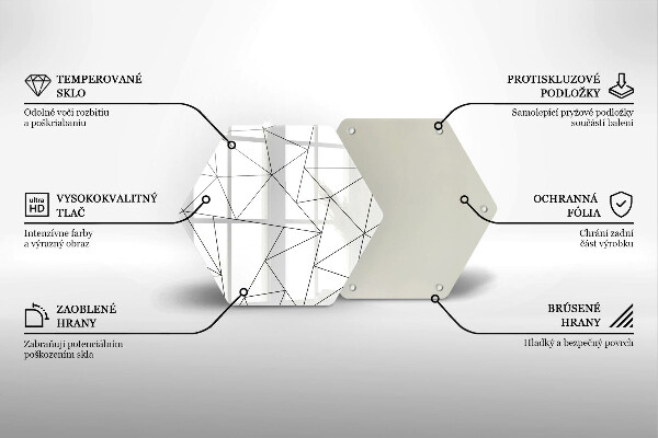 Chopping board White triangles