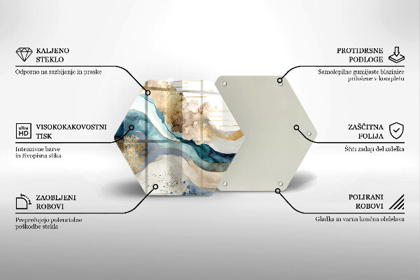 Chopping board Colorful marble