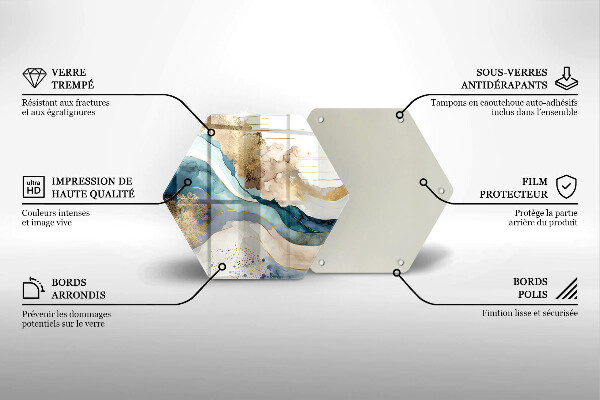 Chopping board Colorful marble