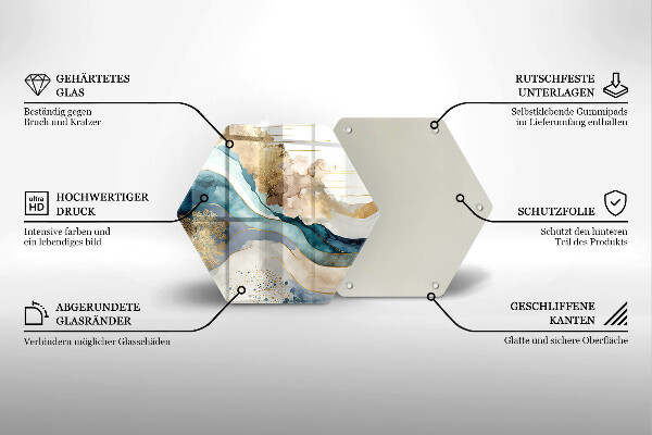 Chopping board Colorful marble