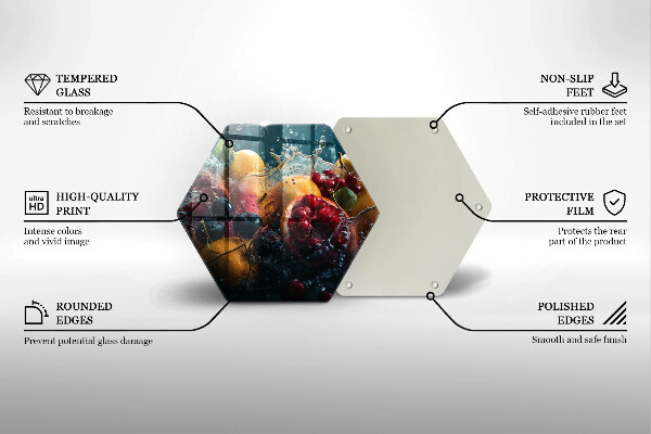 Chopping board Fruits in water