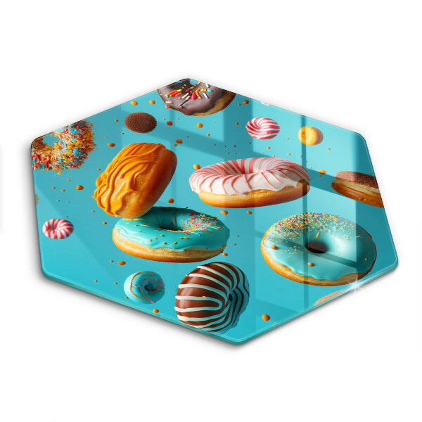 Chopping board Colorful donuts