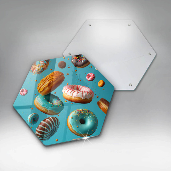 Chopping board Colorful donuts