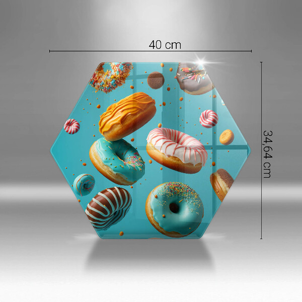 Chopping board Colorful donuts