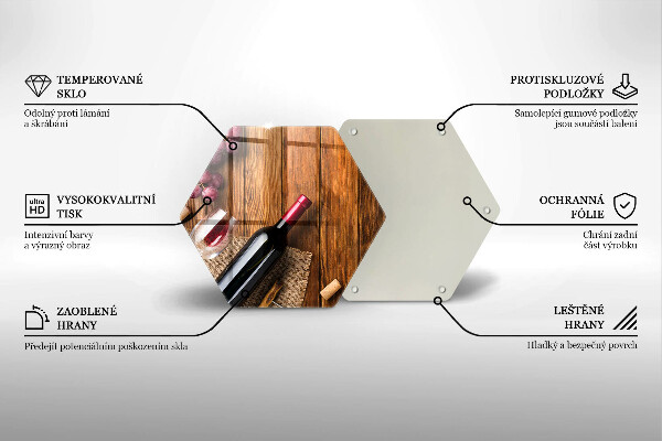 Chopping board A bottle of red wine