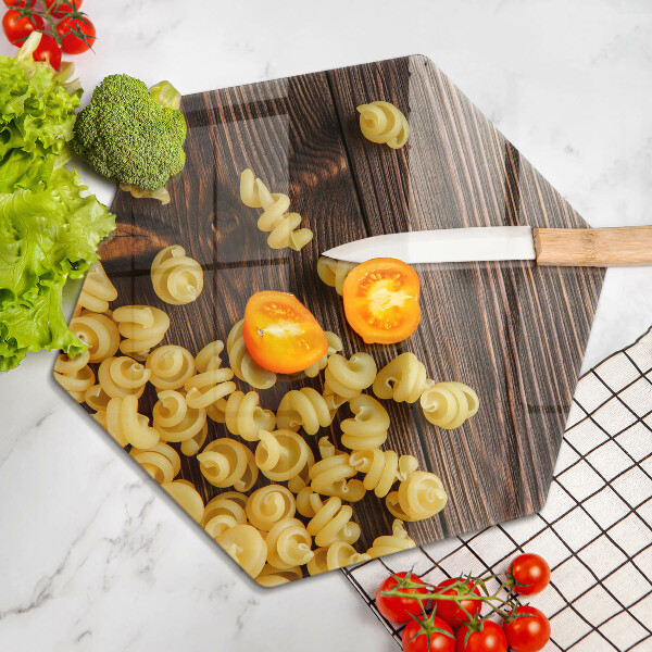 Chopping board Pasta on a table