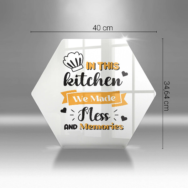 Chopping board In this kitchen we made messes and memories