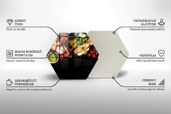 Chopping board Italian ingredients and spices