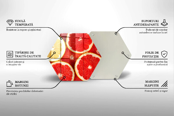 Chopping board Grapefruit slices