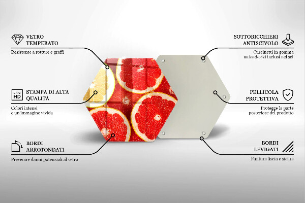 Chopping board Grapefruit slices