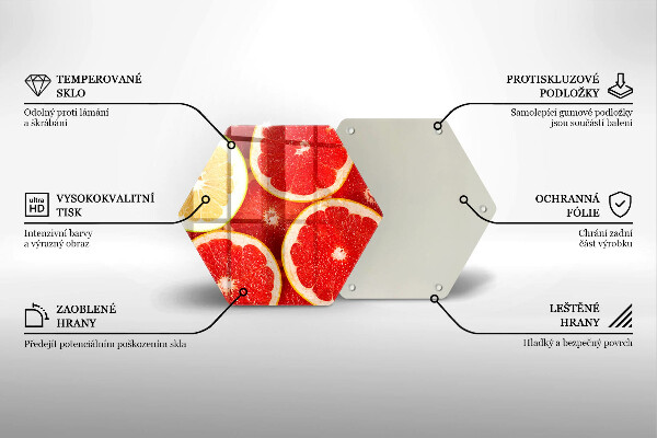 Chopping board Grapefruit slices