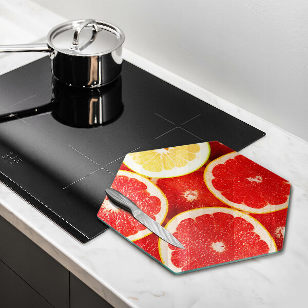 Chopping board Grapefruit slices