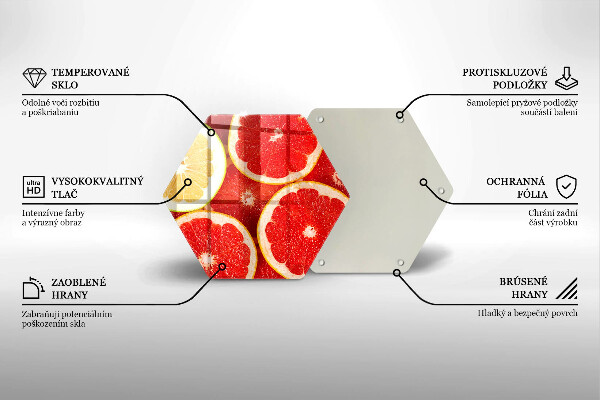 Chopping board Grapefruit slices