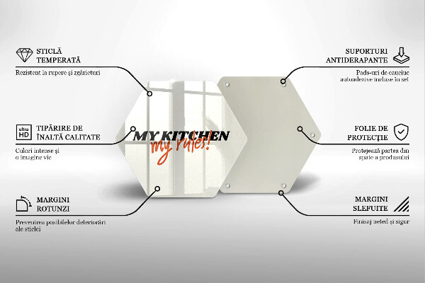 Chopping board The inscription My Kitchen My Rules