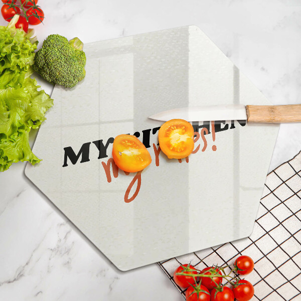 Chopping board The inscription My Kitchen My Rules