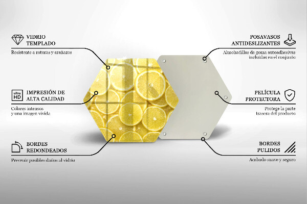 Glass worktop saver Lemon fruit