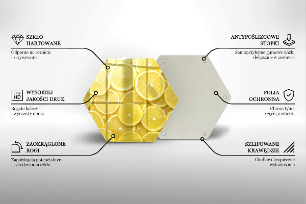 Glass worktop saver Lemon fruit