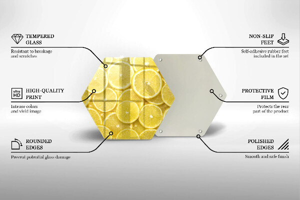 Glass worktop saver Lemon fruit