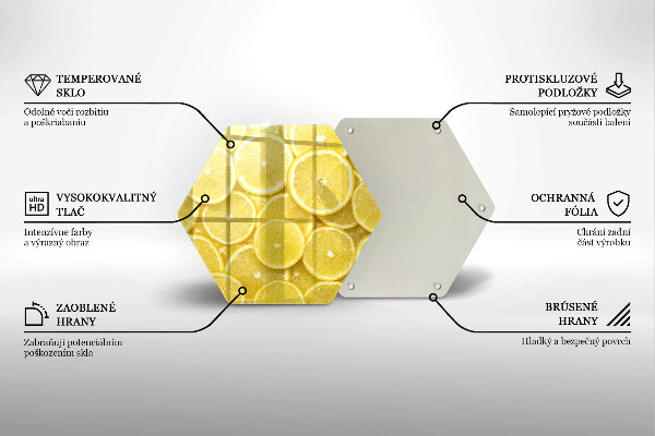 Glass worktop saver Lemon fruit