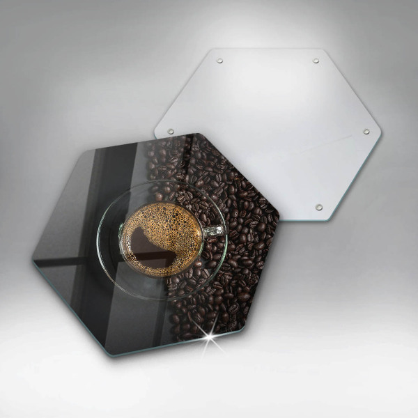 Glass worktop saver Coffee and grains