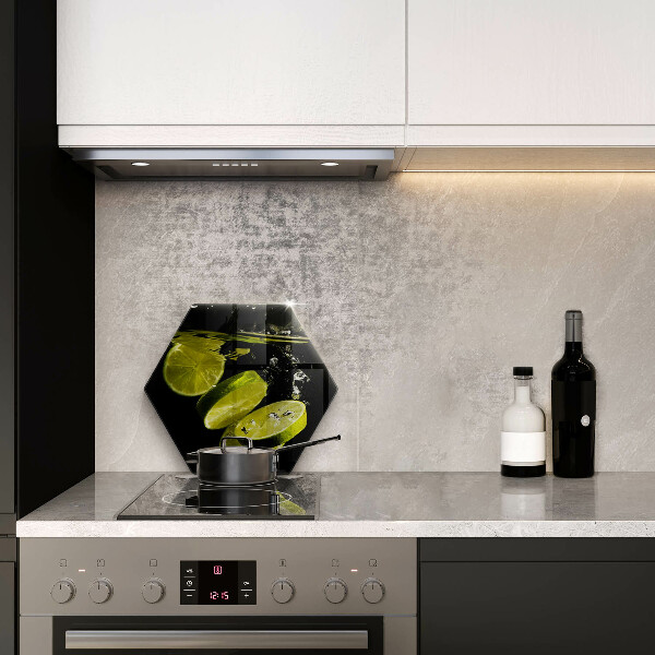 Glass kitchen board Lime in water
